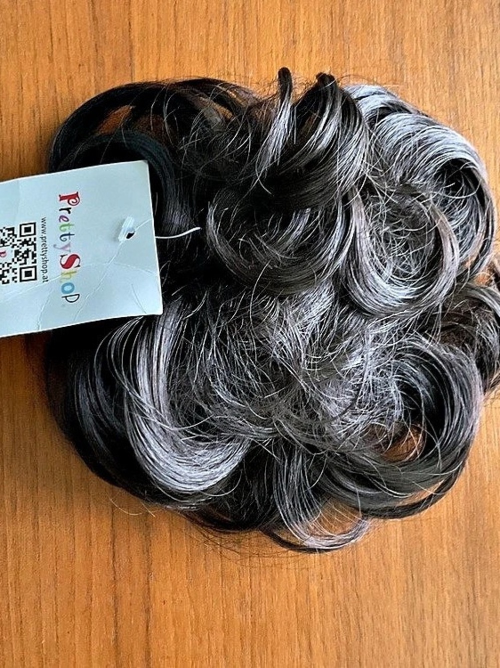 Sofeiyan Messy Hair Bun Scrunchie Extension Black & Gray